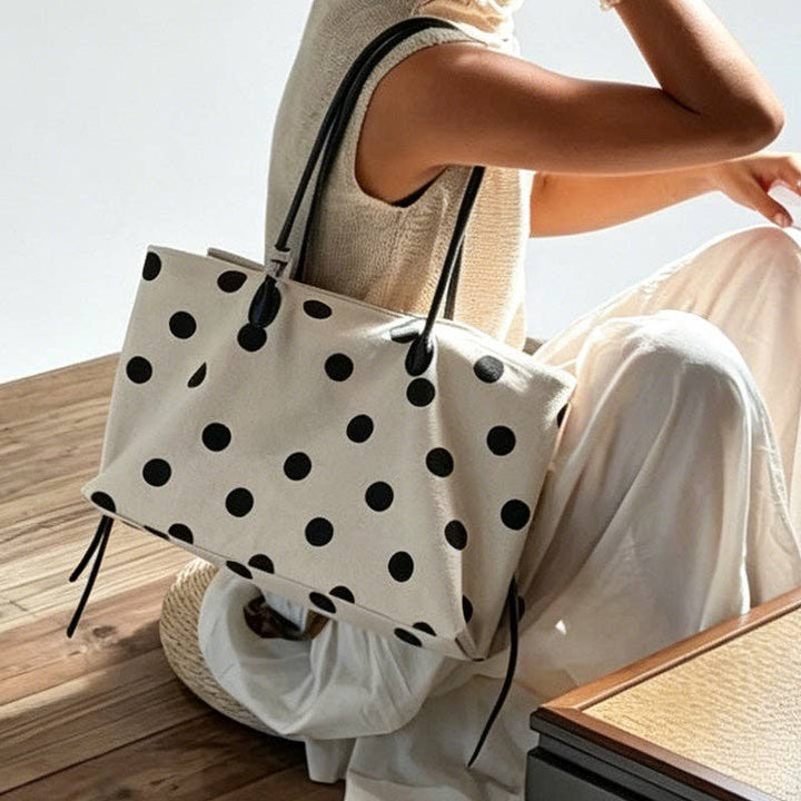 Polka Dot Canvas Bag