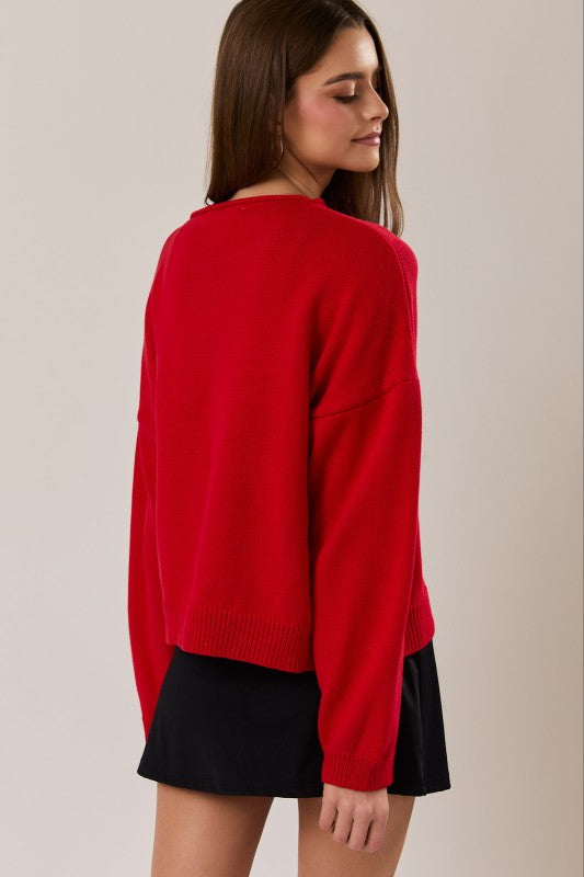 Long Sleeve Cotton Sweater