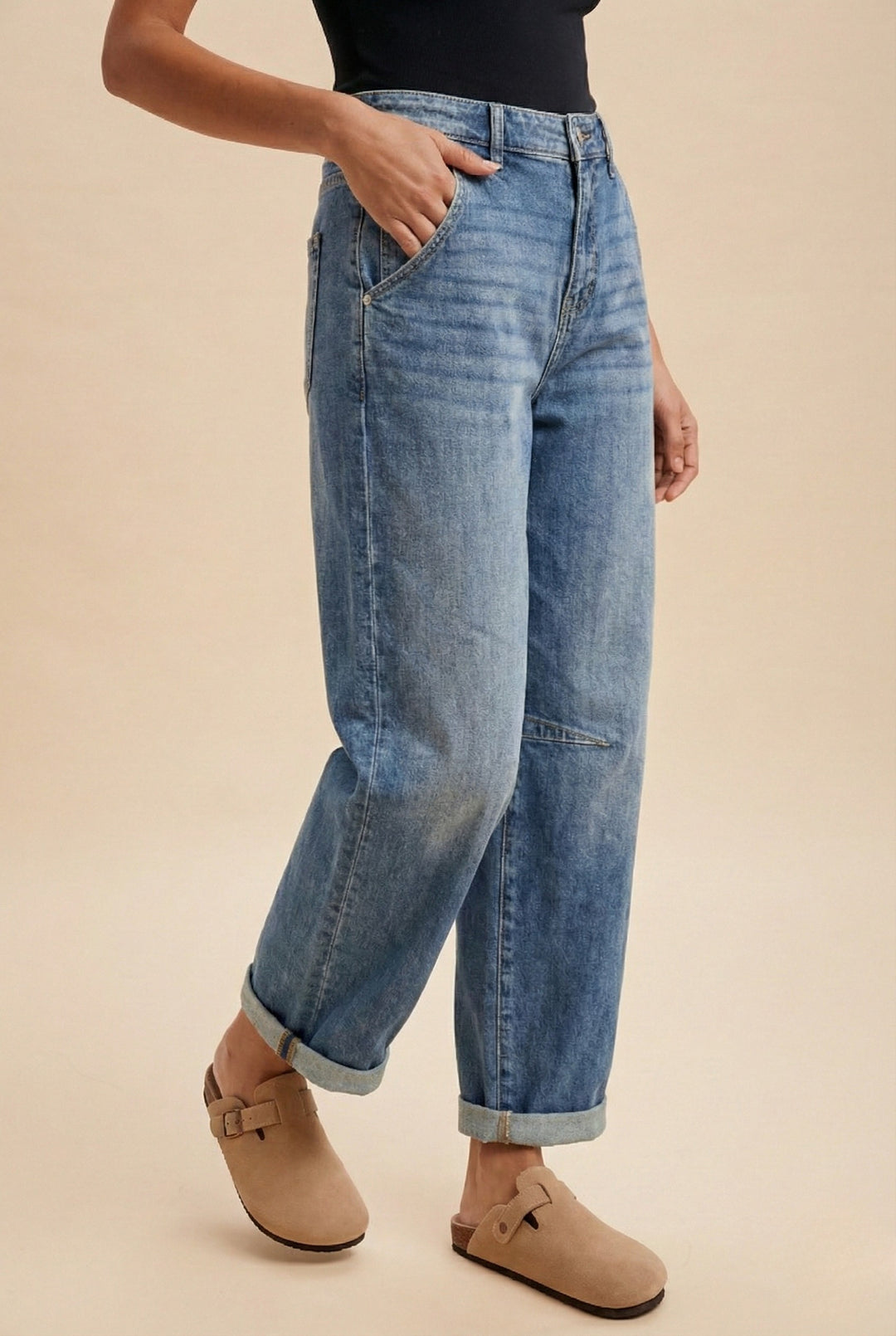Denim Barrel Leg Jean