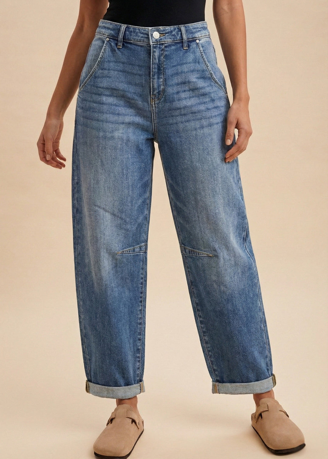Denim Barrel Leg Jean
