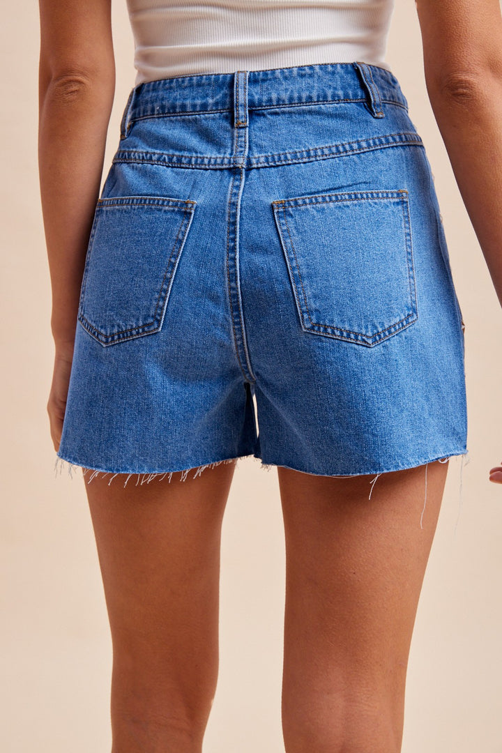 Star Studded  Denim Shorts