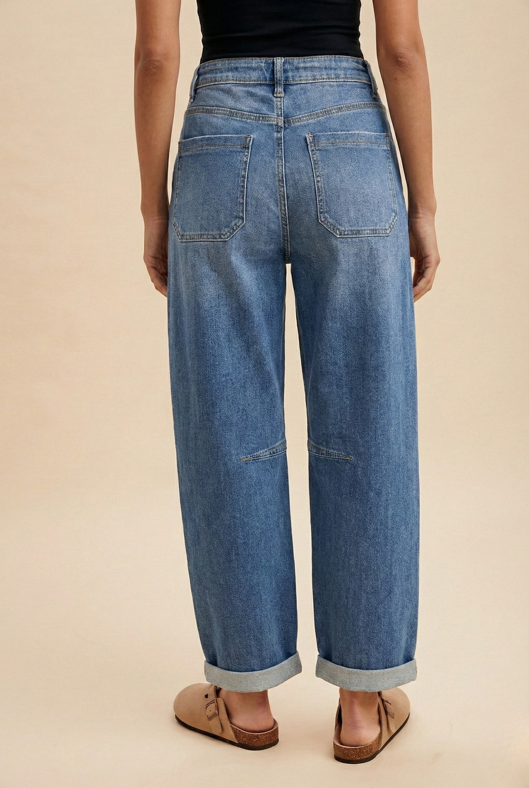 Denim Barrel Leg Jean