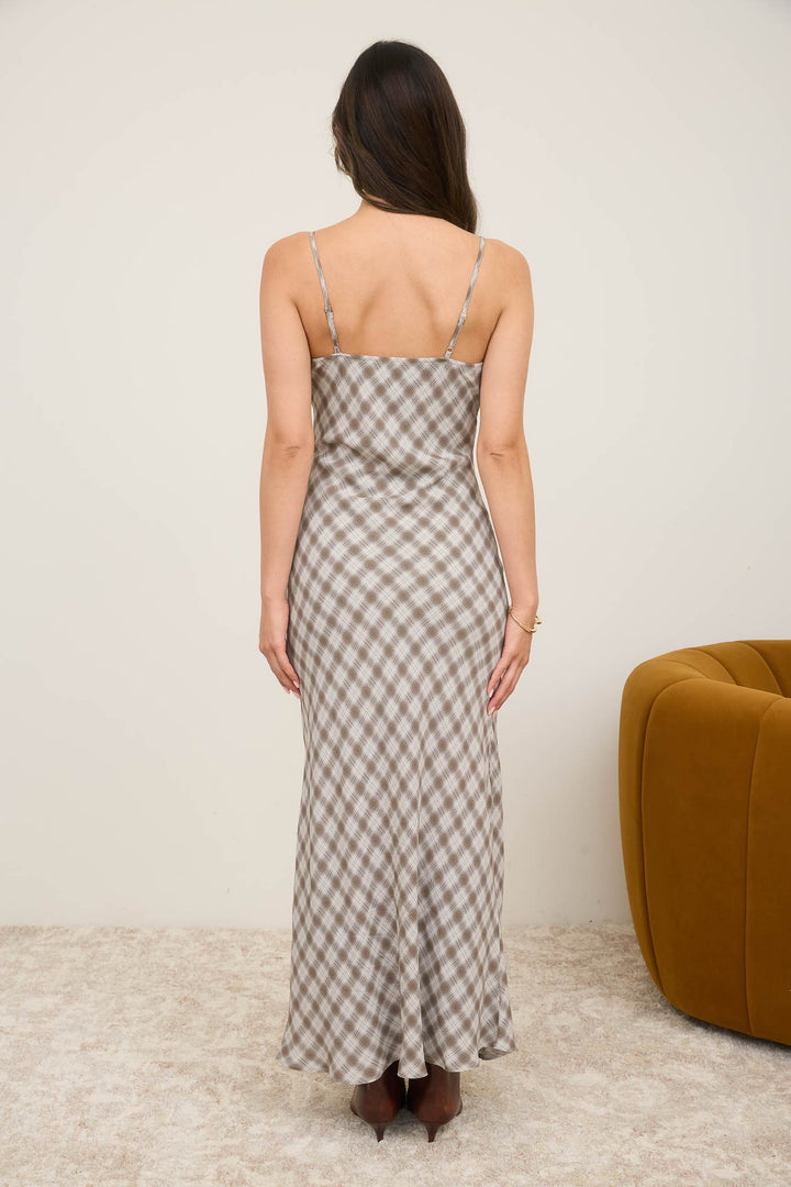 Gingham Slip Maxi Dress