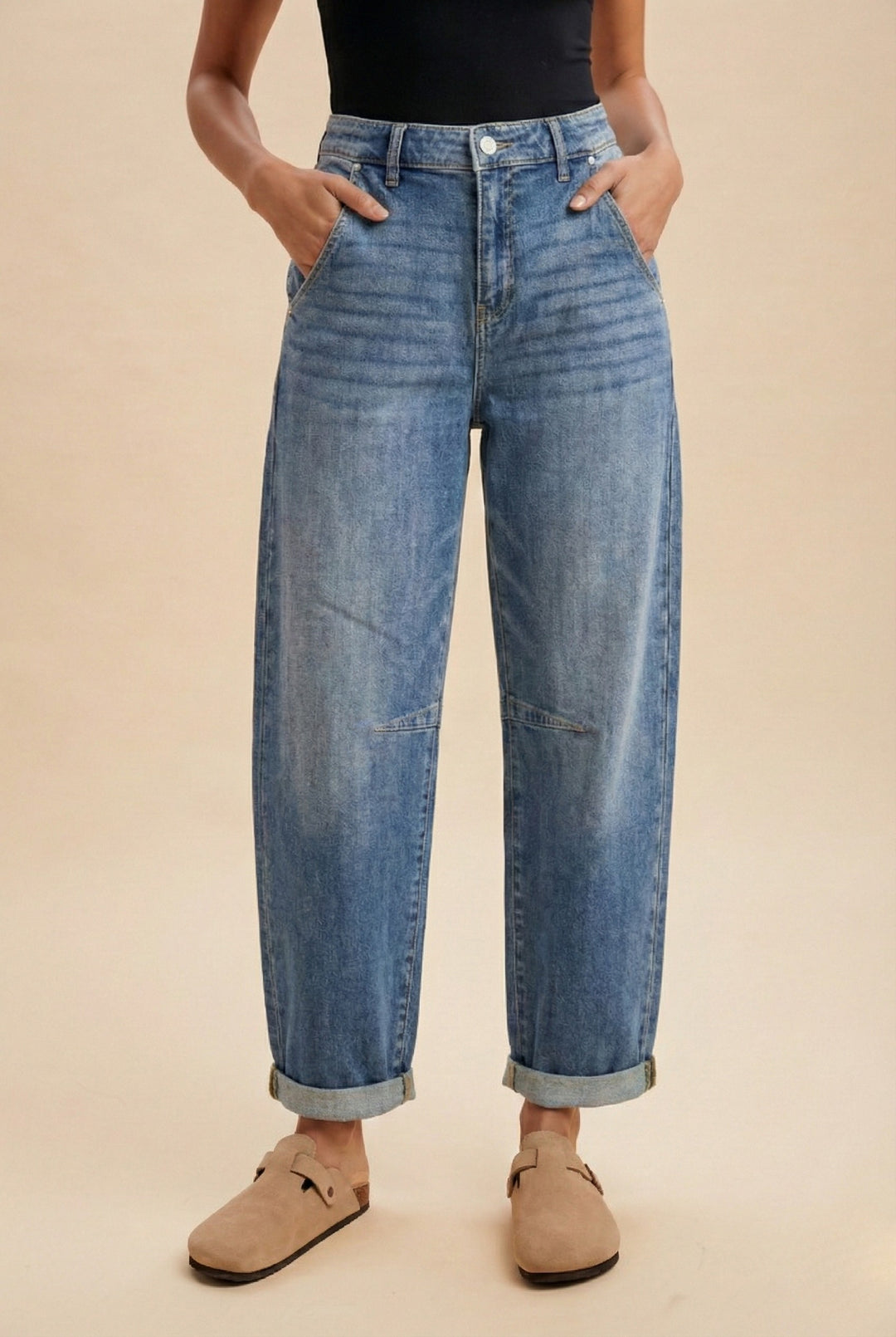 Denim Barrel Leg Jean