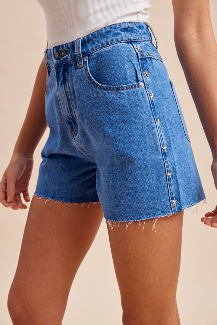 Star Studded  Denim Shorts